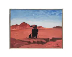 The Canyon" - 1992 by Benjamin Levy, oil on canvas, sold Jun 2026
