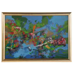 Untitled by Lawrence Kupferman, 1964, Mixed media on canvas, sold Apr 2023