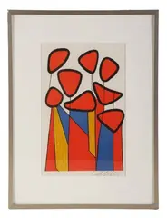 Untitled by Alexander Calder, lithograph "Squash Blossoms", sold Jun 2024