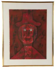 Untitled by Rufino Tamayo, lithograph "Cabeza Roja", sold Jun 2024