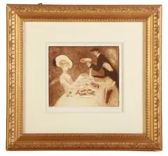 La Soupeuse by George Bottini, etching on paper, sold Jun 2024