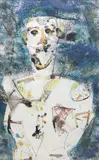 NY artist by Charles Lassiter, mixed media on paper, sold Jul 2024
