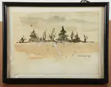 DE artist by C Phillip Wikoff, watercolor on paper, sold Jul 2024