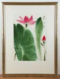 Untitled by Chang Chieh, ink painting "Lotus", sold Jul 2024