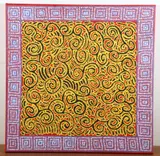 aboriginal painting "Water Dreaming by Evelyn Nampijinpa Daniels, acrylic on canvas, sold Jul 2024