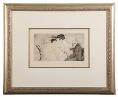 Untitled by Louis Legrand, etching "Soireaux", sold Jul 2024