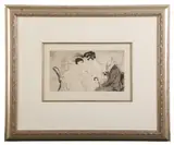 Untitled by Louis Legrand, etching "Soireaux", sold Jul 2024