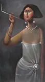 Portrait of a Lady by Leandro Velasco, oil on canvas, sold May 2022
