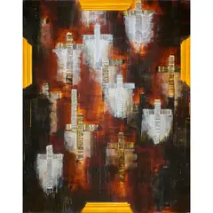 Uprising by Deborah Oropallo, 1992, oil on canvas, sold Jun 2022