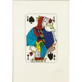 Queen of Spades" from "Playing Cards by Salvador Dalí, 1972, lithograph in colors on japon paper, sold Jun 2022