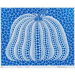 Pumpkin B by Yayoi Kusama, 1999, screenprint in colors on peche soleil, sold Jun 2022
