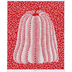 Pumpkin by Yayoi Kusama, 1983, screenprint in colors on peche soleil, sold Jun 2022