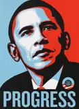Progress (Obama) by Shepard Fairey, 2008, screenprint, sold Jun 2022