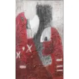 Metamorfosis by Ruben Poblano, 1967, mixed media on canvas, sold Jun 2022