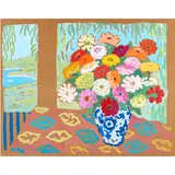 Bouquet by the Window by John Botz, acrylic and gouache on board, sold Jun 2022