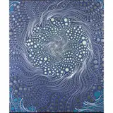 Blue Wheel by Barbara Takenaga, 2007, acrylic on panel, sold Jun 2022