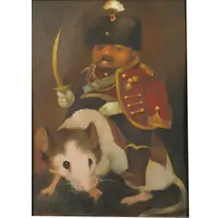 Untitled by Charles Bragg, oil on board, sold Jun 2022