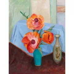 Floral Still Life by William A. Gaw, 1964, oil on canvas, sold Jun 2022
