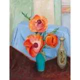 Floral Still Life by William A. Gaw, 1964, oil on canvas, sold Jun 2022