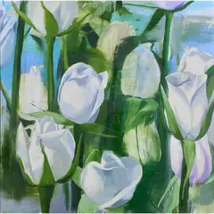 Summer Rose by Christopher Brown, 2006, oil on canvas, sold Jun 2022