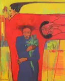 Hojas Para el Serioso by Lucia Mendez Rivas, 2010, oil on canvas, sold Jun 2022