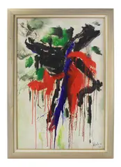abstract by Norman Bluhm, oil on canvas, sold Sep 2024
