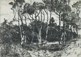 Untitled by Mary Nimmo Moran ''Solitude'', Etching 9''x12'' Sheet, sold Aug 2023
