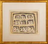 Primo Studio par Palchi di Teatro" [First Studio for Theater Stages] by Massimo Campigli, Lithograph, sold Mar 2024