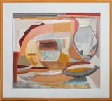 Arrangement by Joan Hyde Shapiro, Acrylic on Paper, sold Mar 2024