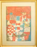 Feria by Francisco Echauz Buisan, Oil Crayon on Panel, sold Mar 2024