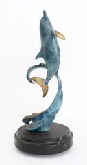 Untitled by Scott Hanson, Bronze Dolphin Sculpture, sold Mar 2024