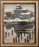 Winter Landscape by Arthur Sarnoff, Acrylic on Panel, sold Mar 2024