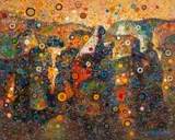 Sombras Gitanas" [Gypsy Shadows] by Marcio Diaz, 2009, Acrylic on Canvas, sold Apr 2024