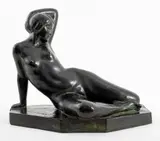 Reclining Nude Woman by Raphael-Schwartz, Bronze Sculpture, sold Apr 2024