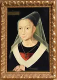 SIBYLLA SAMBETHA by Oil On Wood Board, oil on beach wood panel portrait of SIBYLLA SAMBETHA, sold Jun 2021