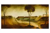 HART (AUSTRALIAN 1928-2006) Track through the outback signed Pro/Hart (lower right) oil on board 38 x 65 cmPROVENANCE: South Yarra Gallery, Australia by Kevin Charles, oil on board, offered Nov 2023