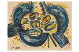 Untitled by Miloud Labied, mixed media on paper, offered Nov 2023