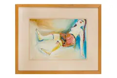 Untitled by Sarah Lee, oil on paper, offered Oct 2023