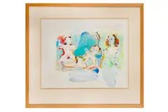 Untitled by Sarah Lee, oil on paper, offered Oct 2023
