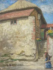Amberley house by Sydney Lee, Oil on board, offered Aug 2022