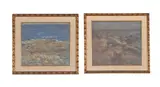 Rocky cove landscape by Charles S. Kaelin, Pastel, offered Aug 2022