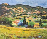 LANDSCAPE IN THE PROVENCE Oil on canvas Signed (lower left) 53 x 63cm (20¾ x 24¾ in.) Condition Report: In overall good condition by Alfred Persia, Oil on canvas, sold Aug 2022
