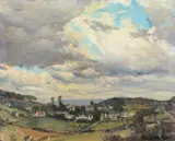 Staughton, forest of dean by F. H. S. Shepherd, Oil on panel, offered Aug 2022