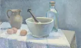 Still life by Maragret Seaton McDonald, Oil on canvas, sold Aug 2022