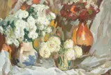 Still life by Olga Nikolayevna Borovskaya, 1989, Oil on canvas, offered Aug 2022