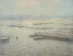 Harbour near bideford by William Mason, Oil on canvas, offered Aug 2022