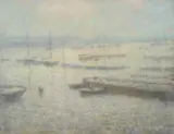 Harbour near bideford by William Mason, Oil on canvas, offered Aug 2022