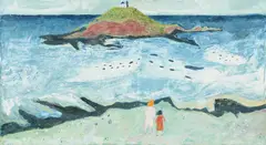 Ballycotton beach by Ruth Stage, Oil on canvas, offered Aug 2022