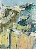 The great wall of china by Tuëma Pattie, 1986, Oil on paper, offered Aug 2022