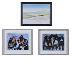Abstract composition by Ed Smith, Mixed media, offered Aug 2022